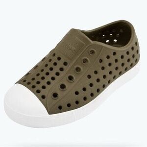 Native Olive Perforated Slip-Ons